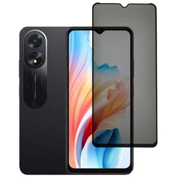 Защитное стекло Fiji Privacy для Oppo A38 (CPH2579) антишпион Anti-peeping полная проклейка черный