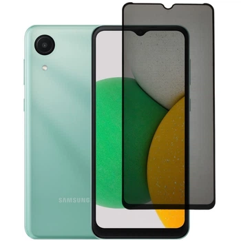 Захисне скло Fiji Privacy для Samsung Galaxy A03 Core (A032) антишпигун Anti-peeping повне проклеювання чорний