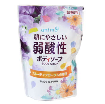 ROCKET SOAP Weak Acid Body Soap pH-балансированное мыло для тела, фруктово-цветочный аромат (сменный блок), 340 мл