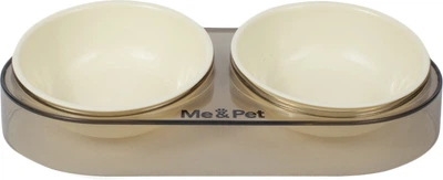 Годівниця подвійна Me&Pet 200 + 200 мл Біла (NMP28-1)