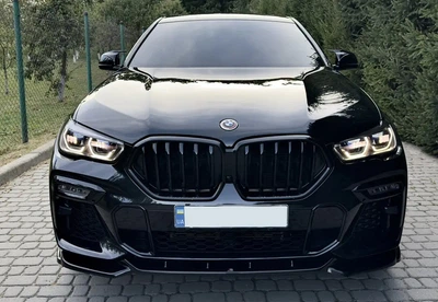 Ноздри для BMW X6 G06 2019-2022, черный глянец, 1 полоса