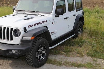 Бічні пороги для Jeep Wrangler 2018+ (Tayga Grey, 2 шт., Алюміній)