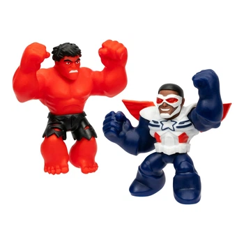 Набор фигурок Гуджитсу Красный Халк против Капитана Америки Heroes of Goo Jit Zu Marvel Verse Collider Red Hulk Vs Captain America
