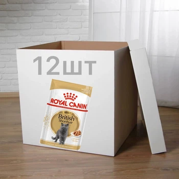 ПАК. Влажный корм Royal Canin BRITISH SHORTHAIR ADULT для взрослых кошек Британской породы 12шт по 85 г