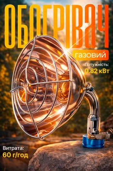 Обогреватель газовый 60 г/ч пьезоподжиг обогреватель на газовый балон 0.82 кВт портативный для обогрева туристических палаток BRS