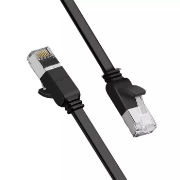 Патч-корд 1м, U/UTP Cat 6 Copper Ethernet Flat Cable NW101 Black Ugreen (50184)