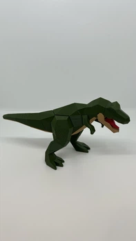 Магнитный 3D-конструктор Тиранозавр - зелёный