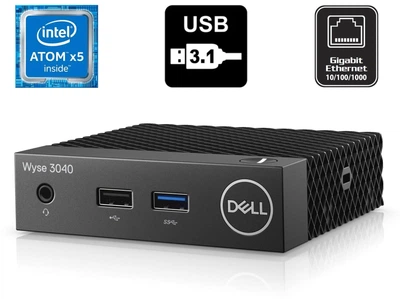 Неттоп Dell Wyse 3040 USFF / Atom x5-Z8350 (4 ядра по 1.44-1.92GHz) / 2GB DDR3 / 8GB eMMC / HD Graphics / USB 3.1 / DisplayPort б/у