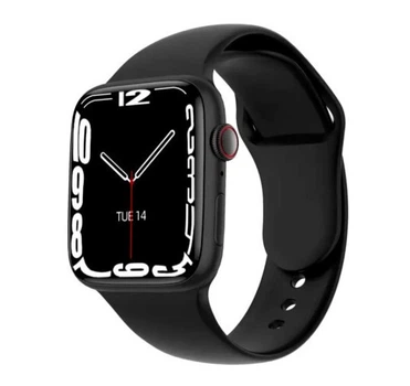 Смарт-годинник DT No1 Black 1,9 дюйма з пульсометром та трекінгом сну силікон чорний