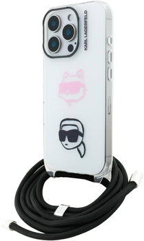 Панель Karl Lagerfeld IML Crossbody Karl&Choupette Head для iPhone 16 Pro Max White (3666339462079)
