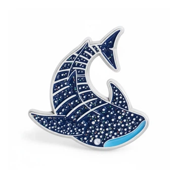 Значок BROCHE брошь бижутерия Море Кит синий BRGV115310