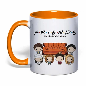 Чашка з друком "Friends (Друзі)" №5 (колір помаранчевий) (37285)