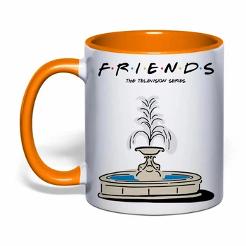 Чашка з друком "Friends (Друзі)" №3 (колір помаранчевий) (37190)