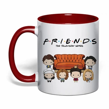 Чашка з друком "Friends (Друзі)" №5 (колір бордовий) (37288)