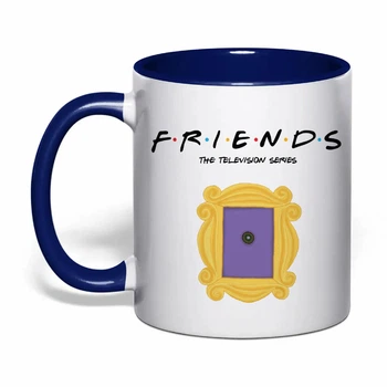 Чашка с печатью "Friends (Друзья)" №4 (цвет кобальт) (37244)