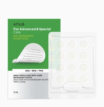 Патчи против прыщей с кислотами Anua Triple Acid Spot Care Microdart Patch (12 шт)