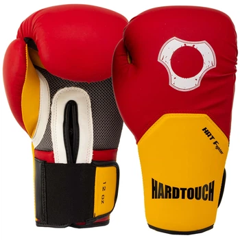 Перчатки для бокса боксерские перчатки Hard Touch Fighter 5242 12 унций Red-Yellow