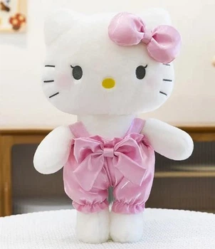 Мягкая плюшевая игрушка Hello Kitty Хэллоу Китти в комбинезоне 45 см
