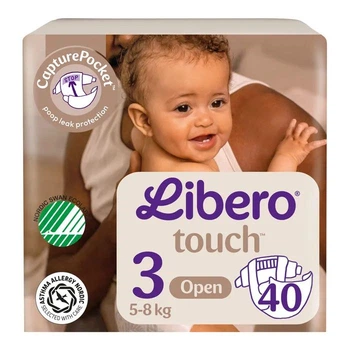 Підгузки Libero Touch Розмір 3 (5-9 кг) 40 шт (7310361147867)