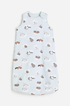 Спальний конверт H&M 1174434 50-56см блакитний тваринки