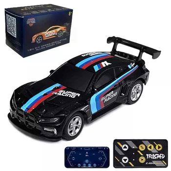 Мини дрифт машинка на пульте управления BMW M3, модель БМВ на радиоуправлении 1:64 черная
