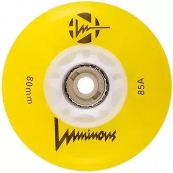 Светящиеся LED колеса для роликов FR Skates Luminous Yellow (4шт) 72мм