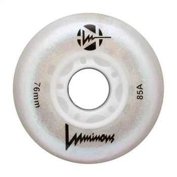 Светящиеся колеса для роликов FRskates Luminous White Pearl (4 шт) 72мм