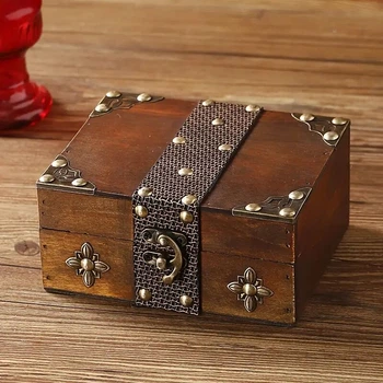 Шкатулка для украшений "Клад пиратов", (Сундучок с защелкой), 15х12х7 см, желтый (3006428)