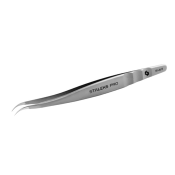 Пинцет для наращивания ресниц Staleks PRO Expert 41 Type 3 изогнутый 12.5 см