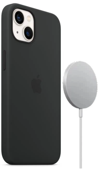Чохол протиударний силіконовий Silicone Case MagSafe (Original) для Apple Iphone 14/13 (6.1") Midnight