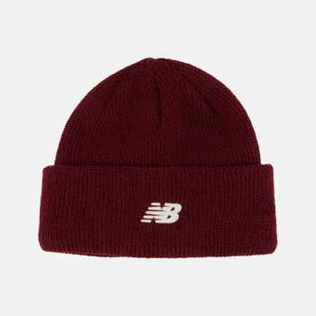 Бордовая шапка New Balance Cuff Knit Hat (LAH00543MOA)