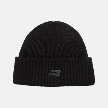 Черная шапка New Balance Cuff Knit Hat (LAH00543BK)