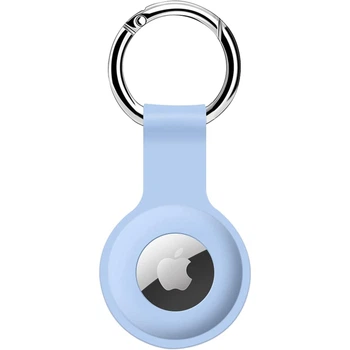 Чехол для поисковой метки Apple AirTag Silicone Key Ring Light Blue HC [148242]