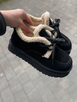 Угги замшевые зимние UGG на меху короткие черные 37 5262-1A