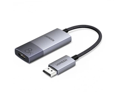 Адаптер перехідник Ugreen Displayport to HDMI 2.1 8K True HD 0.2 м Gray (MM137)