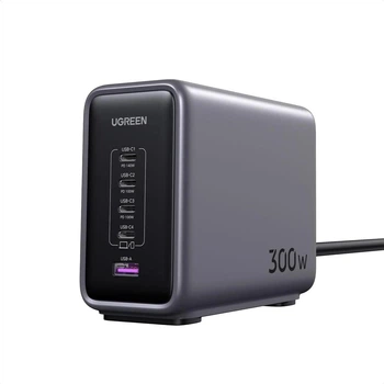 СЗУ UGREEN 300W 5-Port GaN Desktop Charging Station PD Gray (CD333)