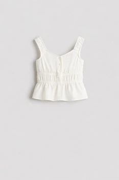Топ H&M 1231262 164см білий