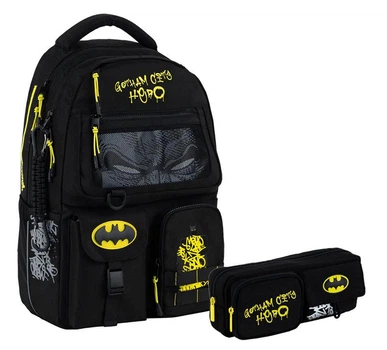 Рюкзак шкільний підлітковий + пенал Kite Education teens DC Batman DC25-2587M