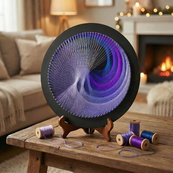 Набір для творчості String Art CreateMe "Кольорова спіраль" Ø 30 см