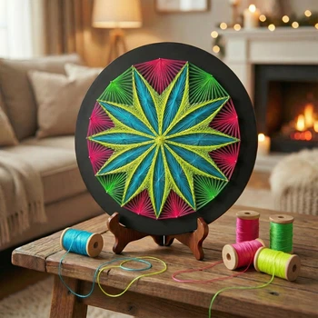 Набір для творчості String Art CreateMe "Сяюча квітка 5" Ø 30 см