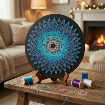Набір для творчості String Art CreateMe "Захід сонця 3" Ø 30 см