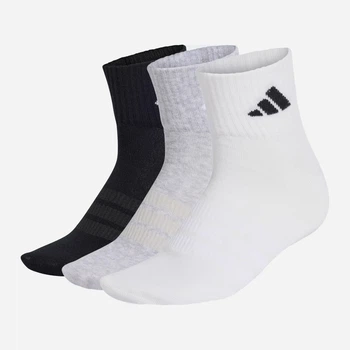 Набор женских носков высоких хлопковых Adidas KC9614 37-39 3 пары Черный/Серый/Белый (4068821228559)