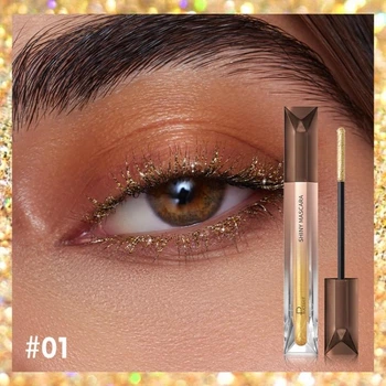 Туш для вій з блискітками PUDAIER Shiny Mascara золотий