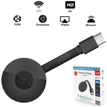 Адаптер беспроводной Mirascreen Mirroring Chromecast Медиаплеер-мультимедийный WiFi адаптер Ultra G2-6 4K