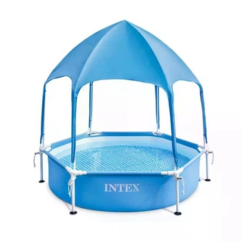 Детский круглый каркасный бассейн Intex 28209 183*183*38 см 700 л от 3-х лет (i7-148672)