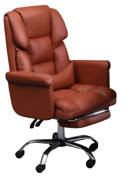 Офісне крісло Hedo Premium Elegance з підставкою для ніг Brown Leatherй (5904041148248)