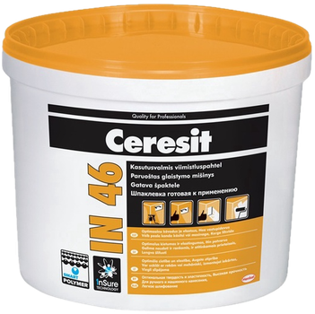 Szpachlówka Ceresit 501677018 IN 46 drobnoziarnista 25 kg Biała (5900089218264)