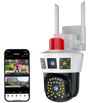 Вулична WiFi камера відеоспостереження 9 MP поворотна з АБС-пластику для безпеки та контролю QN-31 різні кольори