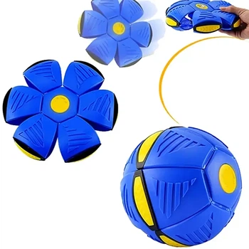 Літаючий м'яч трансформер з LED підсвічуванням складний ігровий м'яч з акрилу та скла синій чорний