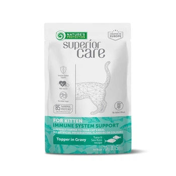 Влажный корм для иммунной системы котят с тунцом и морским окунем Nature's Protection SC Immune Kitten, 70г